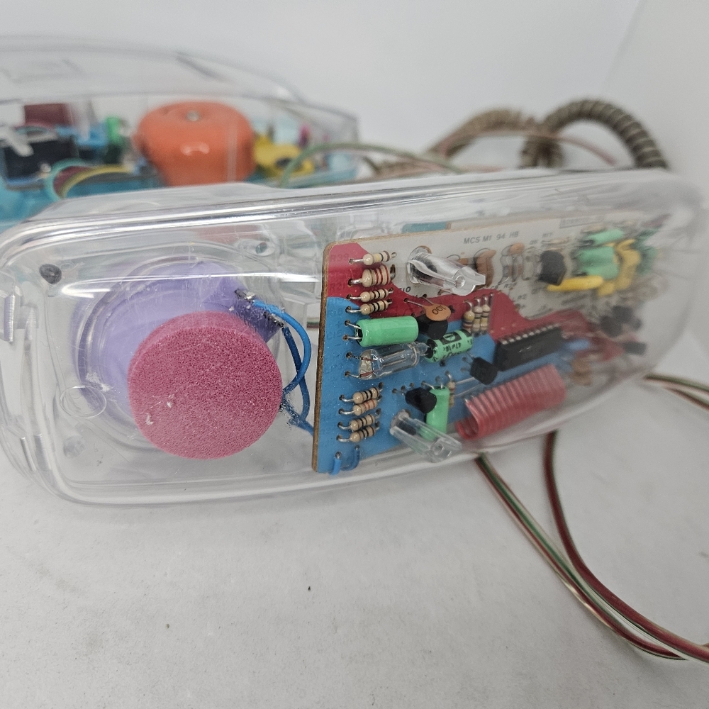 Vintage Unisonic 6900 1980's Clear See Through Push Button Phone Untested Broke? - Picture 7 of 12